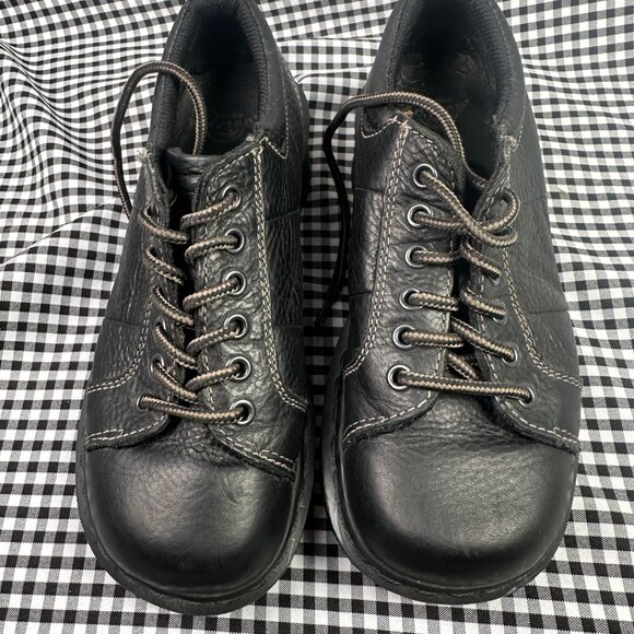 Dr Martens Vintage Melissa Chunky Oxford Black Leather Shoe Women's 7 90s / Y2K - Picture 2 of 6